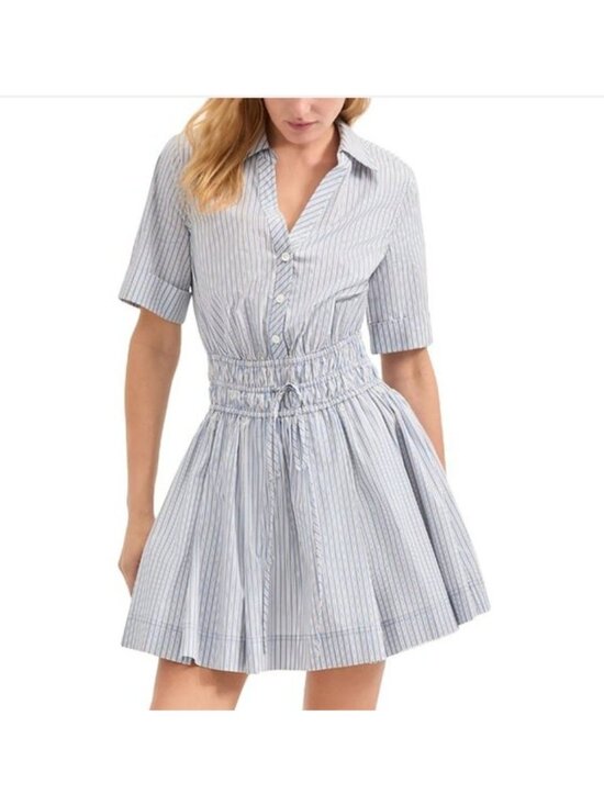 Veronica Beard Dresses & Skirts - Veronica Beard Susan Stripe Mini Shirtdress Blue Fit Flare Size 8